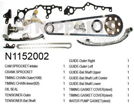 Nipparts N1152002 Timing chain kit N1152002: Buy near me in Poland at 2407.PL - Good price!