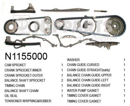 Nipparts N1155000 Timing chain kit N1155000: Buy near me in Poland at 2407.PL - Good price!