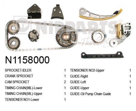 Nipparts N1158000 Timing chain kit N1158000: Buy near me in Poland at 2407.PL - Good price!