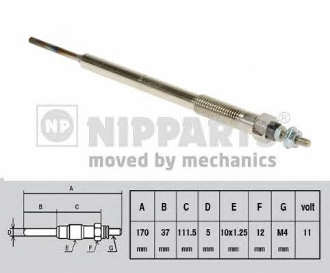 Nipparts J5712015 Свічка розжарювання J5712015: Приваблива ціна - Купити у Польщі на 2407.PL!