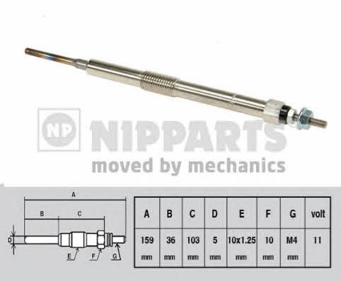 Nipparts J5712019 Свеча накаливания J5712019: Отличная цена - Купить в Польше на 2407.PL!