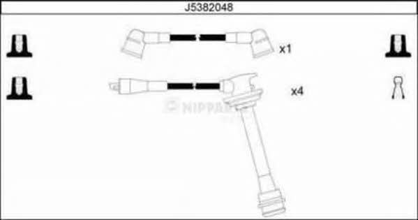 Nipparts J5382048 Przewody wysokiego napięcia, komplet J5382048: Dobra cena w Polsce na 2407.PL - Kup Teraz!