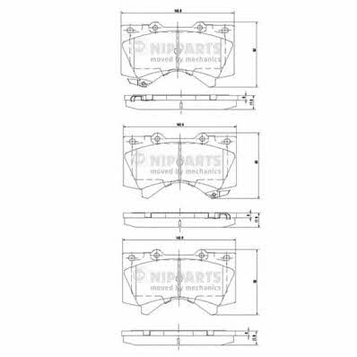 Nipparts N3602136 Гальмівні колодки, комплект N3602136: Приваблива ціна - Купити у Польщі на 2407.PL!