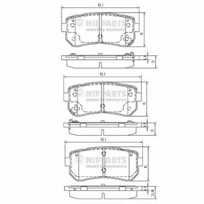 Nipparts N3610313 Brake Pad Set, disc brake N3610313: Buy near me in Poland at 2407.PL - Good price!