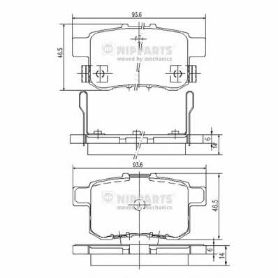 Nipparts N3614020 Гальмівні колодки, комплект N3614020: Купити у Польщі - Добра ціна на 2407.PL!