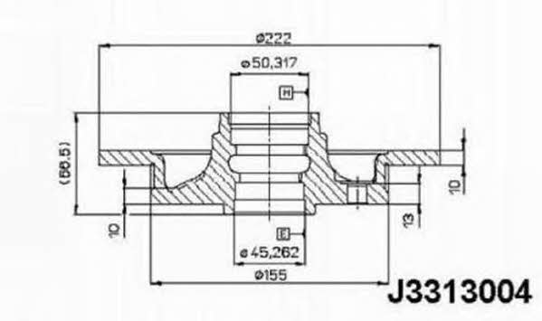 Nipparts J3313004 Bremsscheibe hinten, unbelüftet J3313004: Kaufen Sie zu einem guten Preis in Polen bei 2407.PL!