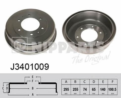Nipparts J3401009 Rear brake drum J3401009: Buy near me at 2407.PL in Poland at an Affordable price!
