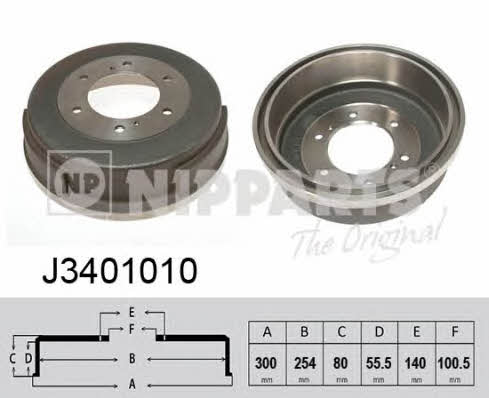 Nipparts J3401010 Барабан гальмівний задній J3401010: Приваблива ціна - Купити у Польщі на 2407.PL!