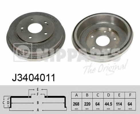 Nipparts J3404011 Brake drum J3404011: Buy near me in Poland at 2407.PL - Good price!