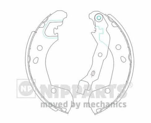 Nipparts J3501055 Brake shoe set J3501055: Buy near me in Poland at 2407.PL - Good price!