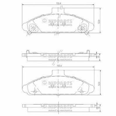 Nipparts J3600503 Brake Pad Set, disc brake J3600503: Buy near me at 2407.PL in Poland at an Affordable price!