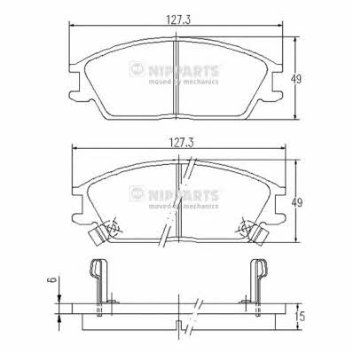 Nipparts J3600539 Гальмівні колодки, комплект J3600539: Купити у Польщі - Добра ціна на 2407.PL!