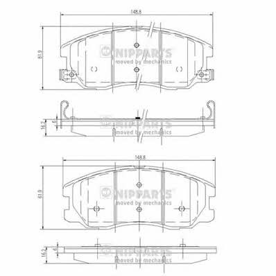 Nipparts J3600913 Тормозные колодки дисковые, комплект J3600913: Купить в Польше - Отличная цена на 2407.PL!