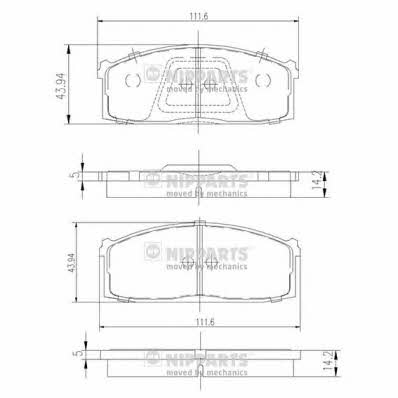 Nipparts J3601005 Тормозные колодки дисковые, комплект J3601005: Отличная цена - Купить в Польше на 2407.PL!