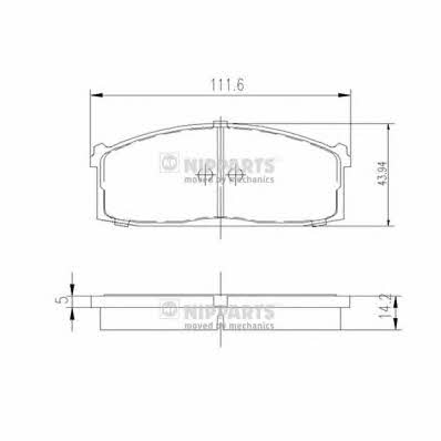 Nipparts J3601006 Brake Pad Set, disc brake J3601006: Buy near me at 2407.PL in Poland at an Affordable price!