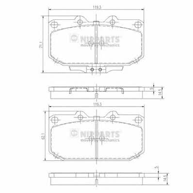 Nipparts J3601047 Гальмівні колодки, комплект J3601047: Приваблива ціна - Купити у Польщі на 2407.PL!