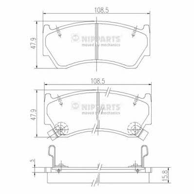 Nipparts J3601062 Гальмівні колодки, комплект J3601062: Приваблива ціна - Купити у Польщі на 2407.PL!