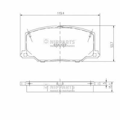 Nipparts J3602037 Тормозные колодки дисковые, комплект J3602037: Отличная цена - Купить в Польше на 2407.PL!