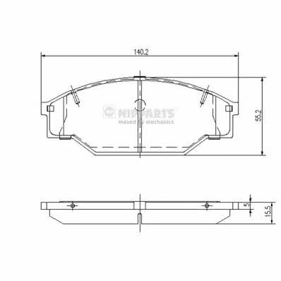 Nipparts J3602047 Гальмівні колодки, комплект J3602047: Приваблива ціна - Купити у Польщі на 2407.PL!