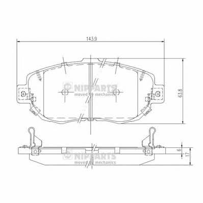 Nipparts J3602072 Гальмівні колодки, комплект J3602072: Приваблива ціна - Купити у Польщі на 2407.PL!