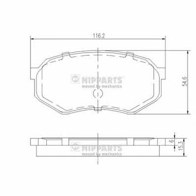 Nipparts J3603030 Brake Pad Set, disc brake J3603030: Buy near me in Poland at 2407.PL - Good price!