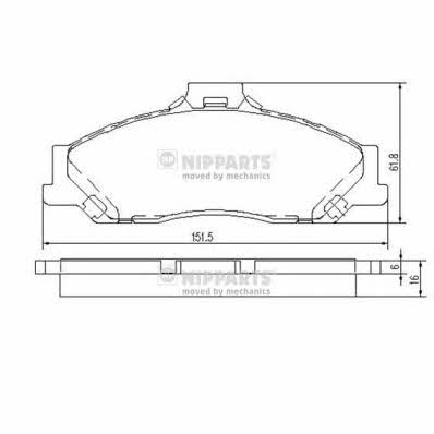 Nipparts J3603053 Brake Pad Set, disc brake J3603053: Buy near me in Poland at 2407.PL - Good price!