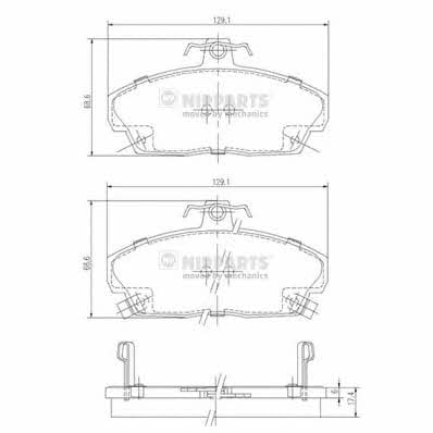 Nipparts J3604031 Тормозные колодки дисковые, комплект J3604031: Отличная цена - Купить в Польше на 2407.PL!