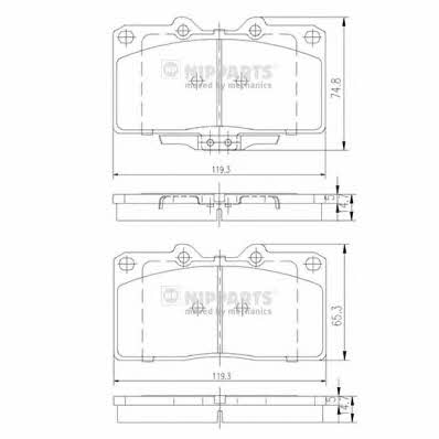 Nipparts J3605033 Brake Pad Set, disc brake J3605033: Buy near me in Poland at 2407.PL - Good price!