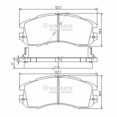 Nipparts J3607005 Гальмівні колодки, комплект J3607005: Приваблива ціна - Купити у Польщі на 2407.PL!