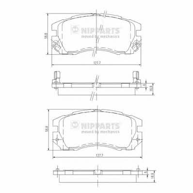 Nipparts J3607009 Scheibenbremsbeläge, Set J3607009: Bestellen Sie in Polen zu einem guten Preis bei 2407.PL!