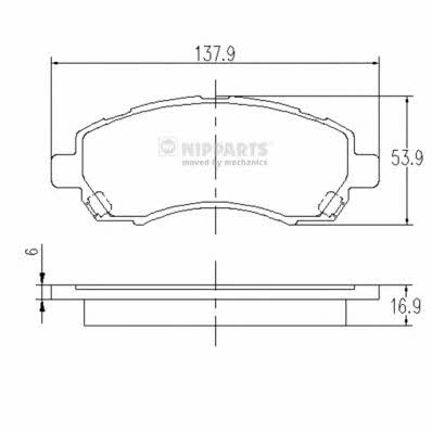 Nipparts J3607012 Brake Pad Set, disc brake J3607012: Buy near me in Poland at 2407.PL - Good price!