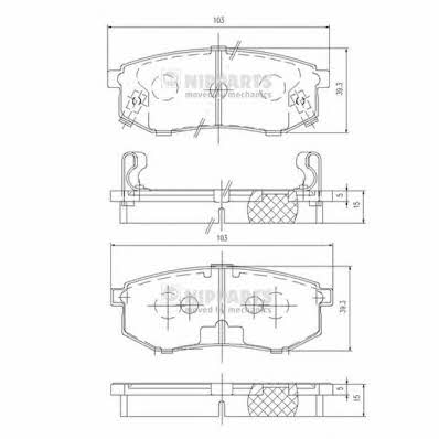 Nipparts J3610302 Тормозные колодки дисковые, комплект J3610302: Отличная цена - Купить в Польше на 2407.PL!