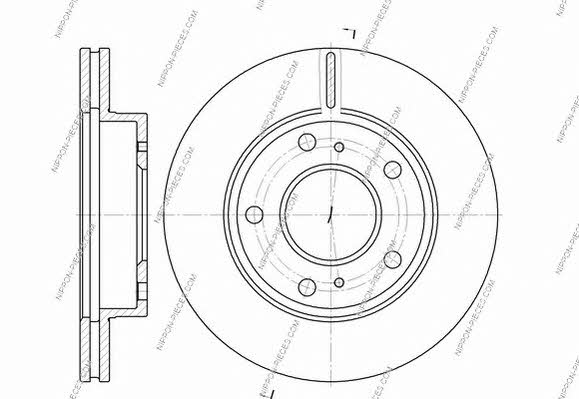 Nippon pieces N330N93 Front brake disc ventilated N330N93: Buy near me in Poland at 2407.PL - Good price!