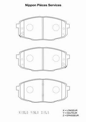 Nippon pieces K360A11 Brake Pad Set, disc brake K360A11: Buy near me in Poland at 2407.PL - Good price!