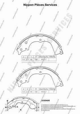 Nippon pieces D350U16 Bremsbackensatz D350U16: Kaufen Sie zu einem guten Preis in Polen bei 2407.PL!