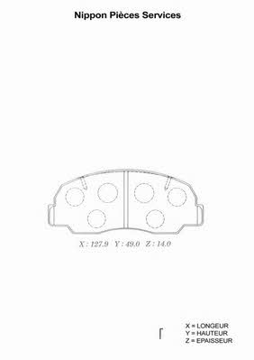 Nippon pieces D360U01 Brake Pad Set, disc brake D360U01: Buy near me in Poland at 2407.PL - Good price!