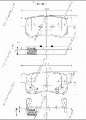 Nippon pieces D361O03 Klocki hamulcowe, zestaw D361O03: Dobra cena w Polsce na 2407.PL - Kup Teraz!