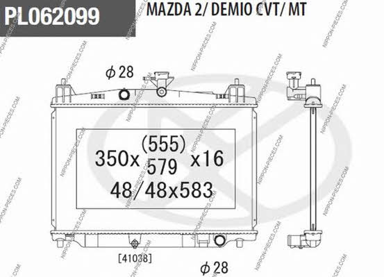 Nippon pieces M156A68 Radiator, engine cooling M156A68: Buy near me in Poland at 2407.PL - Good price!