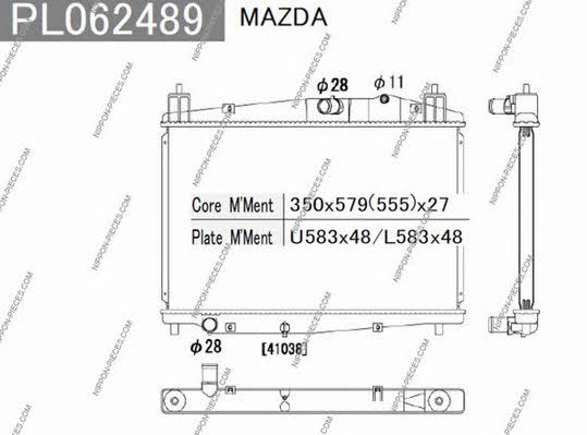 Nippon pieces M156A72 Радиатор охлаждения двигателя M156A72: Отличная цена - Купить в Польше на 2407.PL!