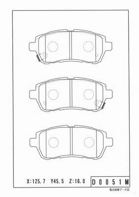 Nippon pieces M360A67 Brake Pad Set, disc brake M360A67: Buy near me at 2407.PL in Poland at an Affordable price!