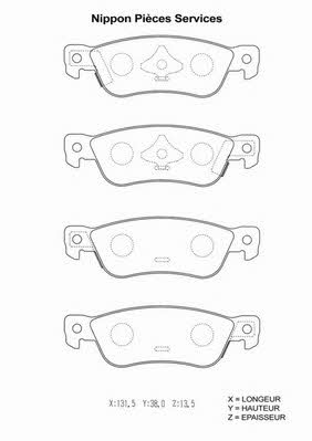 Nippon pieces I361U00 Brake Pad Set, disc brake I361U00: Buy near me in Poland at 2407.PL - Good price!