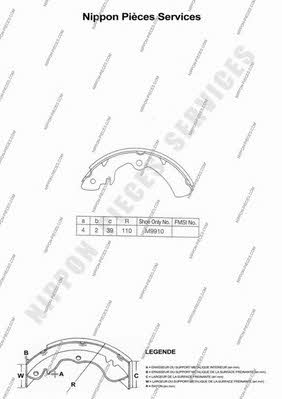 Nippon pieces S350I01 Bremsbackensatz S350I01: Kaufen Sie zu einem guten Preis in Polen bei 2407.PL!