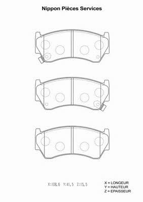 Nippon pieces N360N70 Brake Pad Set, disc brake N360N70: Buy near me in Poland at 2407.PL - Good price!