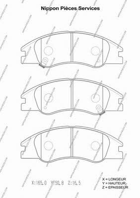 Nippon pieces K360A14 Brake Pad Set, disc brake K360A14: Buy near me at 2407.PL in Poland at an Affordable price!