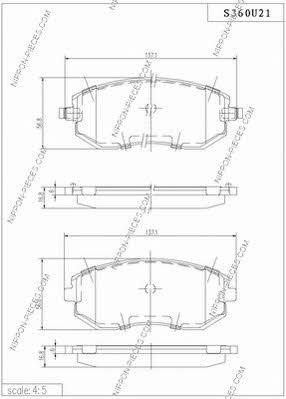 Nippon pieces S360U21 Klocki hamulcowe, zestaw S360U21: Dobra cena w Polsce na 2407.PL - Kup Teraz!