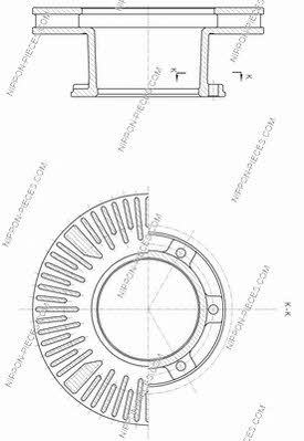 Nippon pieces T330A121 Front brake disc ventilated T330A121: Buy near me in Poland at 2407.PL - Good price!