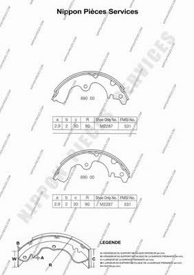 Nippon pieces T350A09 Szczęki hamulcowe, zestaw T350A09: Dobra cena w Polsce na 2407.PL - Kup Teraz!