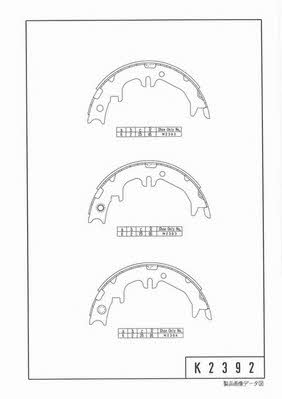 Nippon pieces T350A87 Brake shoe set T350A87: Buy near me in Poland at 2407.PL - Good price!
