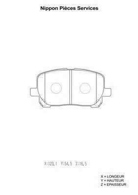 Nippon pieces T360A09 Brake Pad Set, disc brake T360A09: Buy near me in Poland at 2407.PL - Good price!