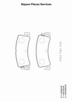 Nippon pieces T361A08 Brake Pad Set, disc brake T361A08: Buy near me in Poland at 2407.PL - Good price!